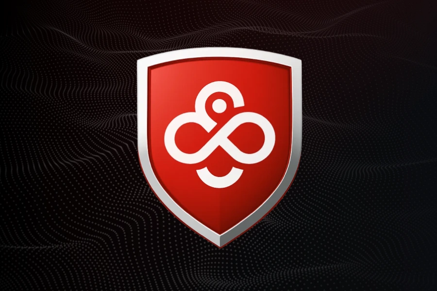 Ultimate safety and protection illustration featuring a red shield emblem